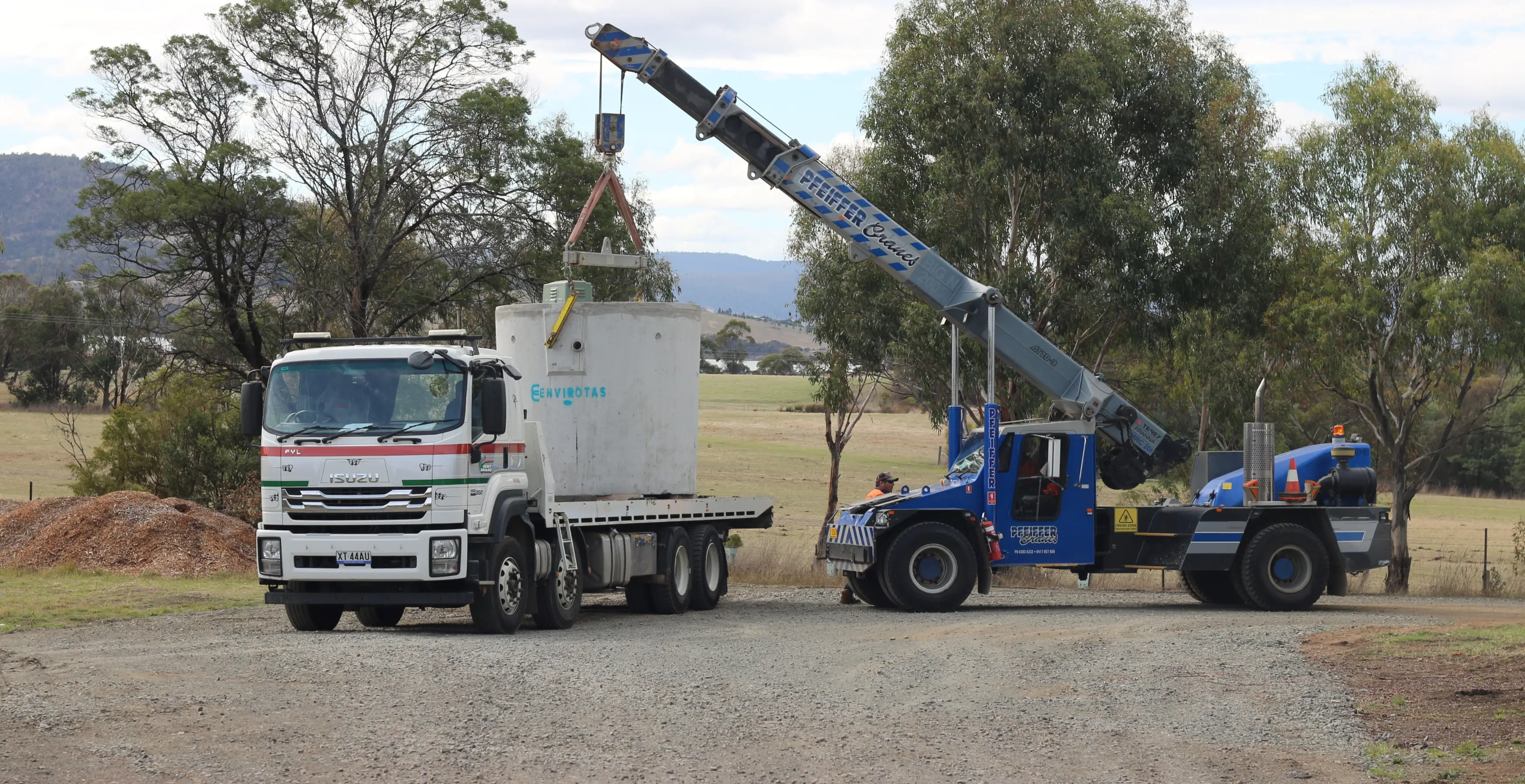 Enviro Tas Wastewater Treatment Tank Unloading
